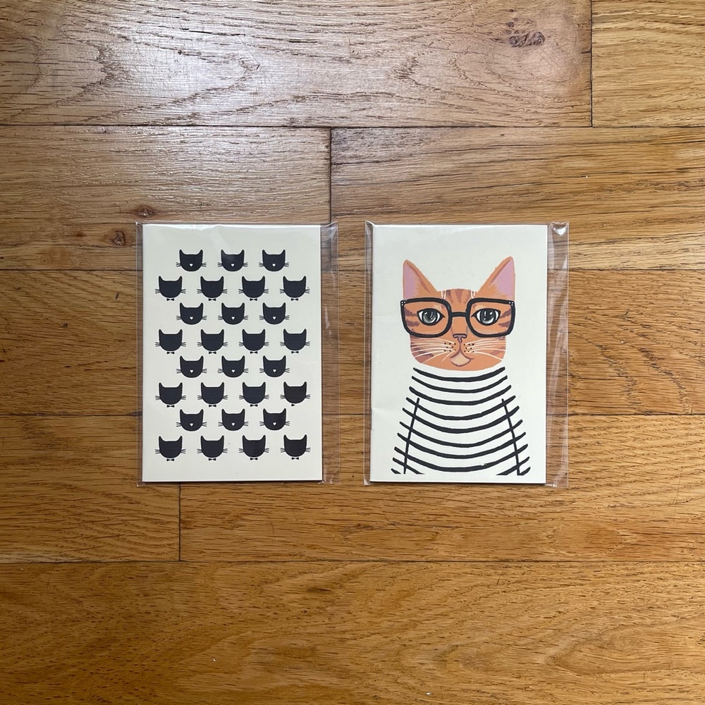 NWT cat paper notebooks duo